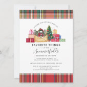 Invitation Fête de Noël en famille Choses favorites (Devant)