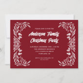 Invitation Fête de Noël en famille Vert blanc moderne (Devant)