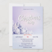Invitation Fête de Noël en forêt de pins (Devant)