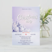 Invitation Fête de Noël en forêt de pins (Debout devant)