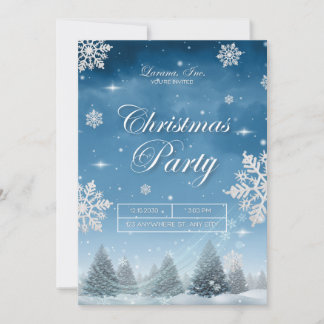 Invitation Fête de Noël en hiver luxueux
