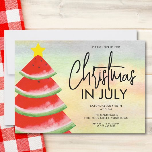 Invitation Fête de Noël en juillet