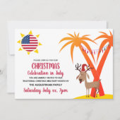 INVITATION FÊTE DE NOËL EN JUILLET USA (Devant)