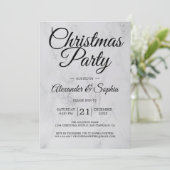 Invitation Fête de Noël en marbre (Debout devant)