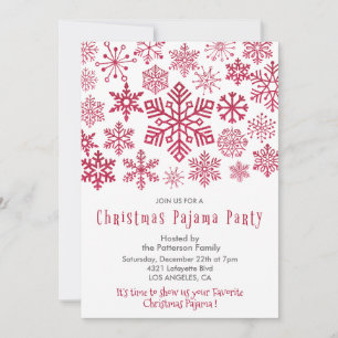 Invitation Fête de Noël en pyjama