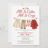 Invitation Fête de Noël en pyjama cosy (Devant)