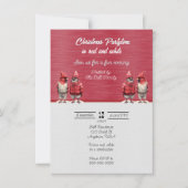Invitation Fête de Noël en rouge et blanc (Devant)