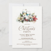 Invitation Fête de Noël en verre de vin (Devant)