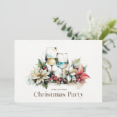 Invitation Fête de Noël en verre de vin (Debout devant)