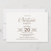 Invitation Fête de Noël en verre de vin (Dos)