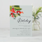 INVITATION FÊTE DE NOËL ENTREPRISE FRUITS ROUGES GRIS (Debout devant)