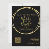 Invitation Fête de Noël Entreprise Noir Or (Dos)