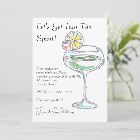 Invitation Fête de Noël "Entrons dans l'esprit" (Debout devant)