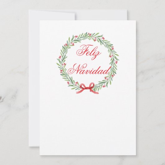 Invitation Fête de Noël espagnole de Navidad (Dos)