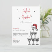Invitation Fête de Noël espagnole Fiesta De Navidad (Debout devant)
