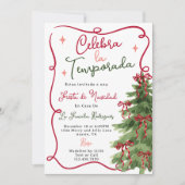 Invitation Fête de Noël espagnole Fiesta De Navidad (Devant)