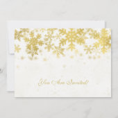 Invitation Fête de Noël et Fête de Noël Flammes de neige d'hi (Dos)