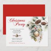 Invitation Fête de Noël Famille ou Entreprise (Devant / Derrière)