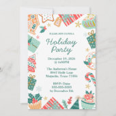 Invitation Fête de Noël fantaisiste (Devant)
