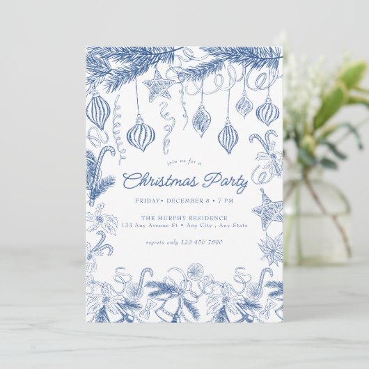 Invitation Fête de Noël fantastique (Debout devant)