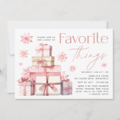 Invitation Fête de Noël Favoris de Noël Fête des choses (Devant)