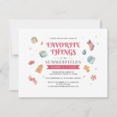 Invitation Fête de Noël Favorite Things (Devant)