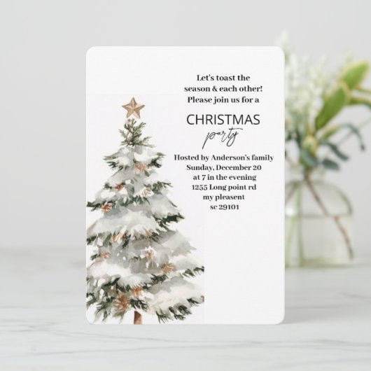 Invitation Fête de Noël | Festive (Debout devant)