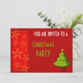 Invitation Fête de Noël festive (Debout devant)