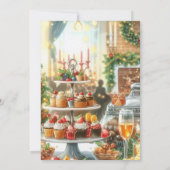 Invitation Fête de Noël festive  (Dos)