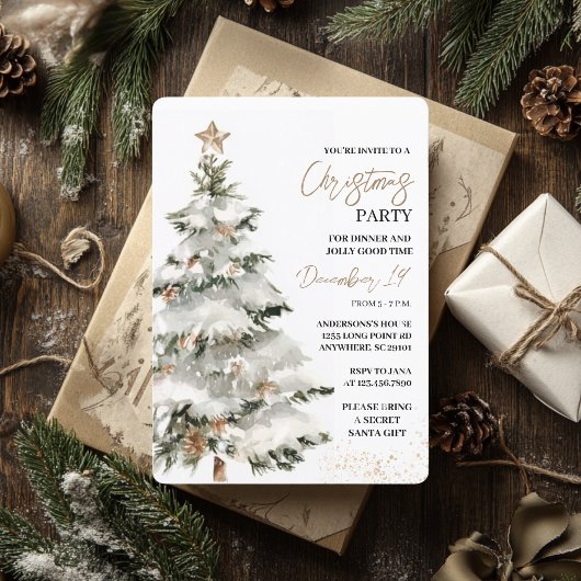 Invitation Fête de Noël | Festive