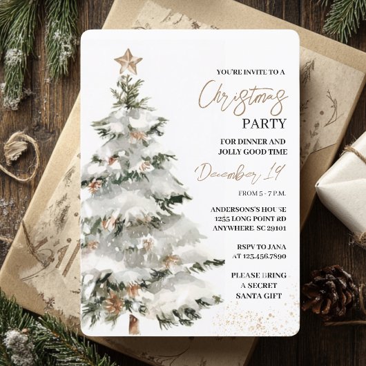 Invitation Fête de Noël | Festive
