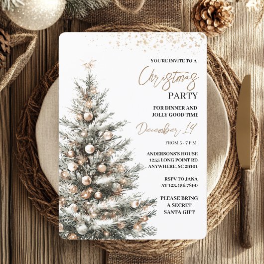 Invitation Fête de Noël | Festive