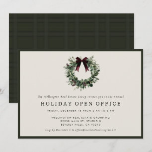Invitation Fête de Noël festive Entreprise d'affaires de Noël
