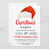 Invitation Fête de Noël Festive Simple (Devant / Derrière)