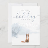 Invitation Fête de Noël Fête de famille Hiver Forêt Fox (Devant)