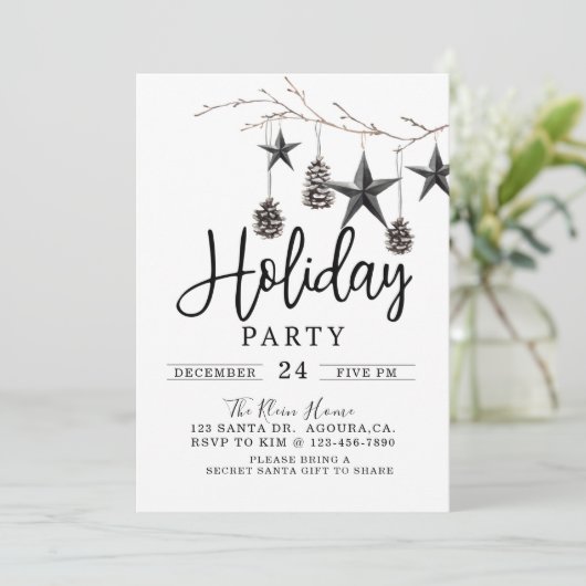 Invitation Fête de Noël, Fête de Noël (Debout devant)