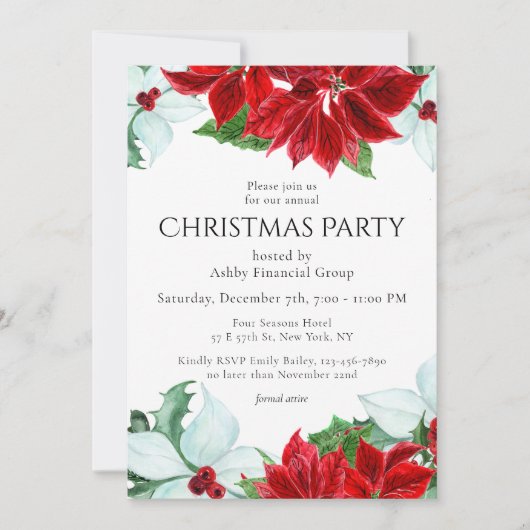 Invitation Fête de Noël Fête de Noël (Devant)