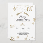 Invitation Fête de Noël Fête Enfants Noël Noël Noël Noël (Devant / Derrière)