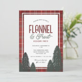 Invitation Fête de Noël Fête Fête de Noël Cosy Flannel et Fro (Debout devant)