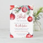 Invitation Fête de Noël fête la saison (Debout devant)