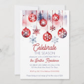 Invitation Fête de Noël fête la saison (Devant)