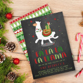 Invitation Fête de Noël Fiesta Llama