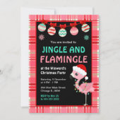 Invitation Fête de Noël Flamingo Holiday (Devant)