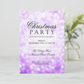Invitation Fête de Noël Flammes de neige pourpres (Debout devant)