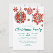 Invitation Fête de Noël Flèches de neige modernes (Devant)