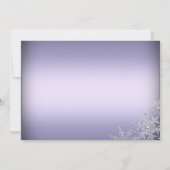Invitation Fête de Noël Flocon de Neige Cristal Violet (Dos)