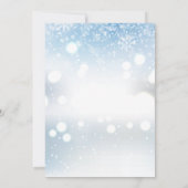 Invitation Fête de Noël Flocons de Neige Hiver (Dos)