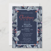 Invitation Fête de Noël Floral moderne Entreprise Fête de Noë (Devant)