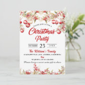 Invitation Fête de Noël Florale (Debout devant)