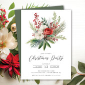 Invitation Fête de Noël Florale
